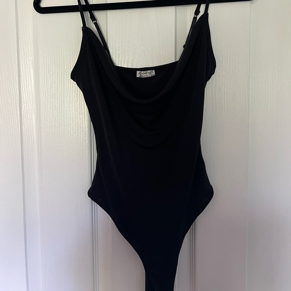 Free People Cowls in the Club drapey bodysuit - black size S - Picture 2 of 5